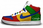 Google-branded Nike sneakers. 