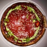 Sashimi-pizza i #Prag #ticmate